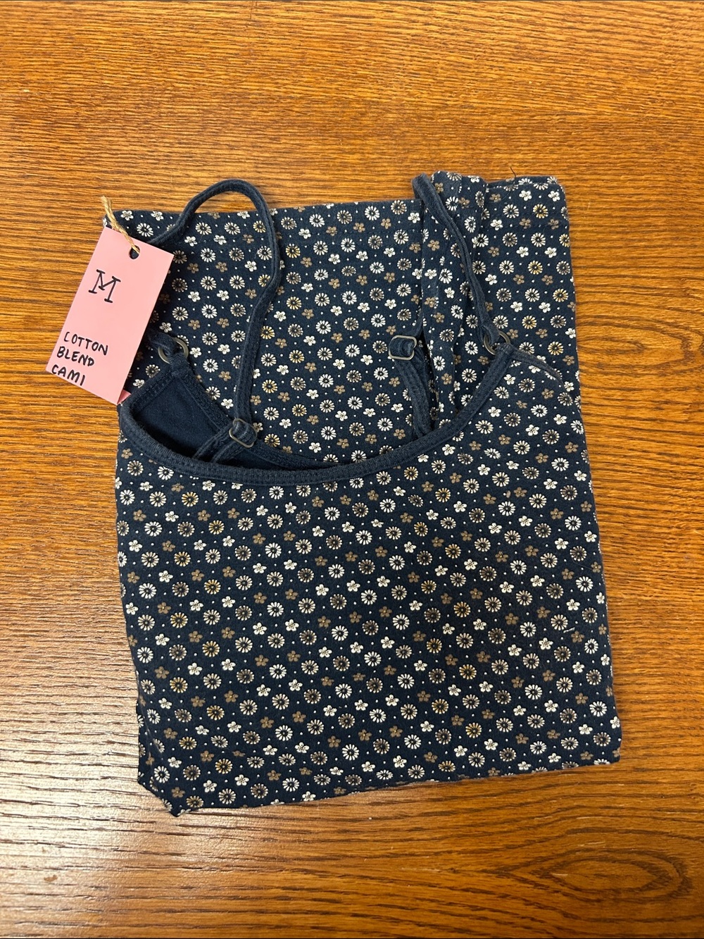 Vintage-Inspired Navy Floral Cami